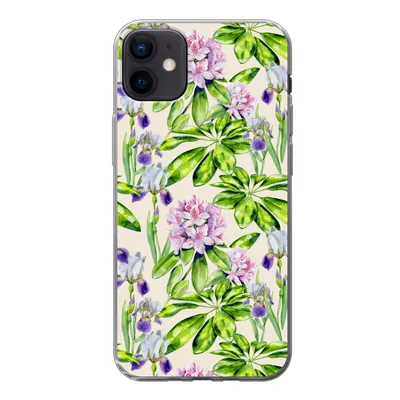 Produktbild von MuchoWow® Handyhülle Schutzhülle Hülle für iPhone 12 mini Hortensie - Blatt - Blüte Silikon Softcase Handy Hülle - Bild