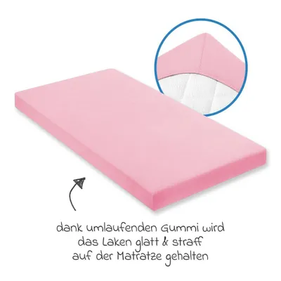 Produktbild von Julius Zöllner 8320147760, Bettlaken vorhanden, Baumwolle, 70 x 140 cm, Pink, Einfarbig, 100% Baumwolle