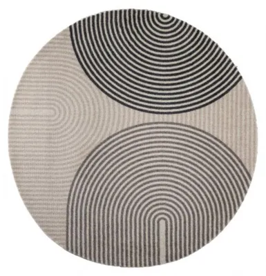 Produktbild von MD Entree Universal | Teppichläufer - Wohnzimmerteppich - Eingangsmatte,Größe:Ø 100 cm;Motiv:rainbow beige
