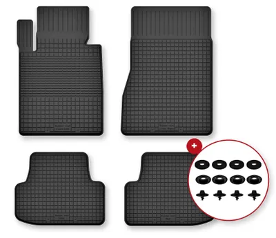 Produktbild von Gummi-Fußmatten für BMW X6 F16 2014- (SUV) – 4-tlg, Schwarz, Semi-Universal, angepasst – Wielganizator Semi-Universal