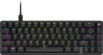 Zdjęcie produktu dla Corsair K65 PRO MINI, Przewodowa, USB, Opto-mechaniczny przełącznik kluczykowy, QWERTY, RGB LED, Czarny