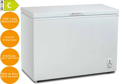 Produktbild von PKM Gefriertruhe 200 L Tiefkühltruhe Eistruhe Weiß Gefrierschrank