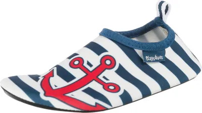 Produktbild von Playshoes Barfuß Badeslipper Aqua-Schuhe, Marine Weiß Maritim, 28/29 EU