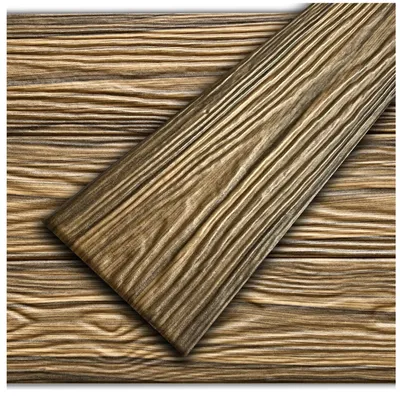 A close-up view of wooden planks with a dark wood grain texture.