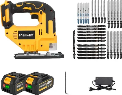 Image de Scie sauteuse, vitesse variable, changement de lame sans outil, coffret avec 2 batteries