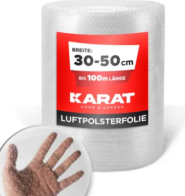 Produktbild von Luftpolsterfolie Paul Polsterfolie auf der Rolle in verschiedenen Größen 0,4x10 m