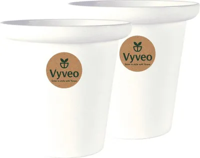 Produktbild von Vyveo - Blumentopf Skara - 2er-Set - Weiß - 13x13