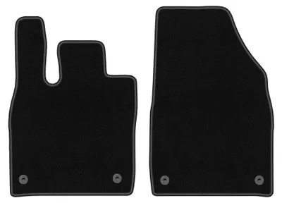 Produktbild von Velours-Fußmatten Vorne für Volkswagen ID.4 2020- (Crossover) – 2-tlg, Schwarz, passgenau – Wielganizator BASIC