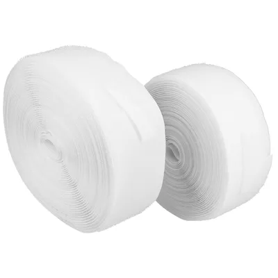 Produktbild von mumbi Klettband zum Nähen, Klett bestehend aus Haken und Flausch zum Aufnähen, Klettverschluss 50mm x 10 Meter, Weiß
