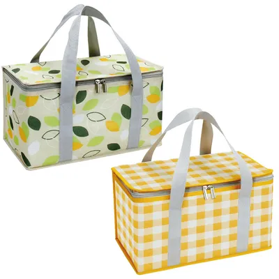 Produktbild von Isolierte Einkaufstasche 2 Stück, Wiederverwendbar, Kühltasche Für Lebensmittel, 35x20x20 Cm
