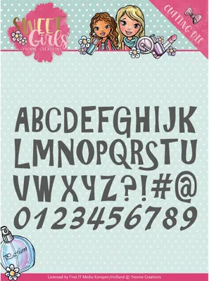 Produktbild von Stanzschablone - Yvonne Creations - Sweet Girls - Lovely Alphabet