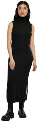 Immagine prodotto di Urban Classics - Donna - Vestito dolcevita in maglia di eco viscosa nero - M