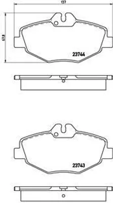 Produktbild von Brembo Bremsbelagsatz, Scheibenbremse Vorderachse P 50 049