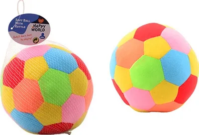 Obrázek produktu pro Míč Happy World pro nejmenší s chrastíkem 18 cm
