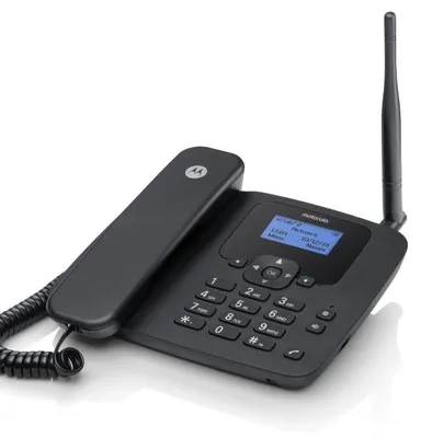 Produktbild von Motorola FW410, Analoges Telefon, Kabelgebundenes Mobilteil, Freisprecheinrichtung, 2000 Eintragungen, Anrufer-Identifikation, Schwarz