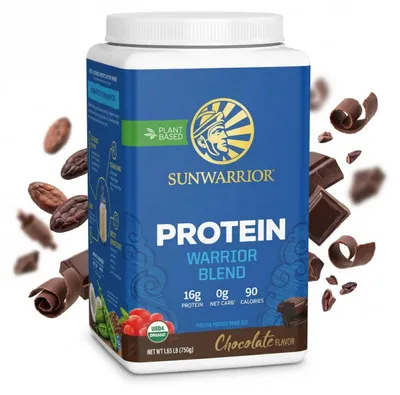 Produktbild von Sunwarrior Warrior Blend Organic (750g) Chocolate - Eiweiße - Veganes Eiweiß