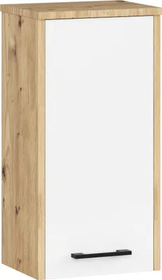 Produktbild von Badezimmer-Hängeschrank FIN Artisan Eiche, Weiß 30 cm 1 Tür B30xH60xT22,5 cm
