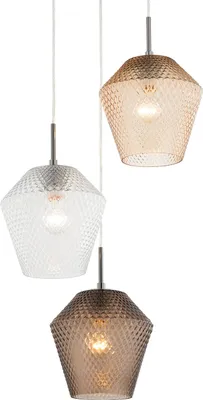 Produktbild von home24 Pendelleuchte - Eisen / Glas - 3-flammig