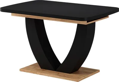 Image de Table de salle à manger Vicco Fenaro Chêne noir/force de l'or 120x80cm extensible, Model 58033