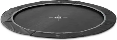 Image de EXIT InTerra Trampoline Sportive ø427cm – Au niveau du sol – Rond – pour Enfants – Noir