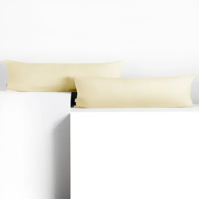 Immagine prodotto di Federa per dormire laterale set di 2 federe 20x145 cm federe in cotone per dormire laterale cuscino per l'allattamento Crema