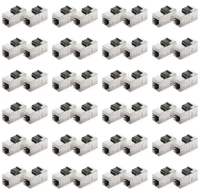 Produktbild von deleyCON CAT6A RJ45 Verbinder Keystone Kupplung 10 Gbit/s, 48 Stück