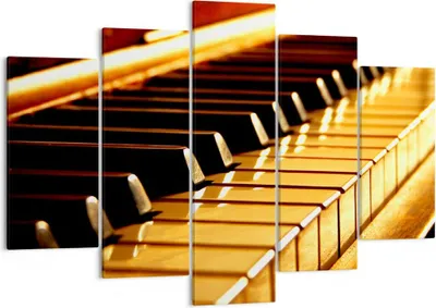 Produktbild von Bild auf Leinwand - Leinwandbild - Klavier Musik Konzert - 150x100cm - Wand Bild - Wanddeko - Leinwanddruck - Bilder - Kunstdruck - Wanddekoration - Leinwand bilder - Wandkunst - EA150x100-2200