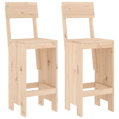 Zdjęcie produktu dla Stołki barowe, 2 szt., 40x48,5x115,5 cm, lite drewno sosnowe