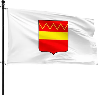 Imagen del producto de Bandera del municipio de Brugelette, 90 x 150 cm, de poliéster, para asta de bandera