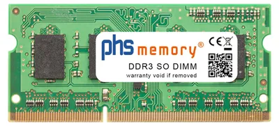 Produktbild von phs memory 2GB RAM Speicher kompatibel mit Synology DiskStation DS216+ DDR3 SO DIMM 1600MHz