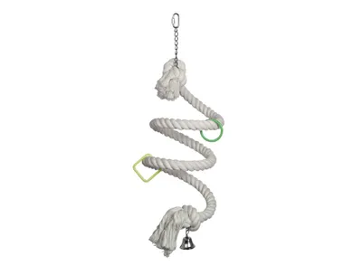 Image de Nobby Vogelspielzeug, Balançoire "Spirale" blanc, dimensions : Ø 3,5 x 225 cm
