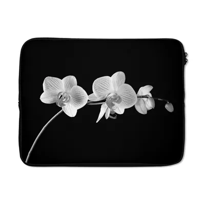 Produktbild von MuchoWow® Laptop Hülle 15 Zoll Orchidee - Blumen - Schwarz - Rosa - Knöpfe Laptoptasche - Laptoptasche - Sleeve - Rundum-Schutz
