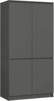Produktbild von Viertüriger Kleiderschrank 90 cm LOTA - grau