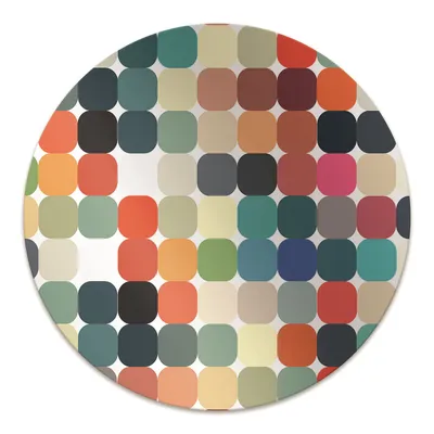 Produktbild von Rundmatte - Stuhlunterlage Bürostuhlunterlage - Rund Ø 100 cm - Bodenmatte - Fußmatte - Geometrisches Muster