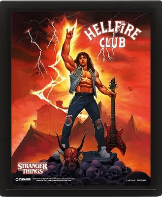 Produktbild von Stranger Things 4 3D-Effekt Poster Hellfire Tribute