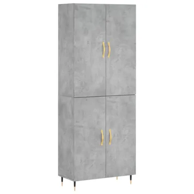 Produktbild von Highboard Betongrau 69,5x34x180 cm Holzwerkstoff