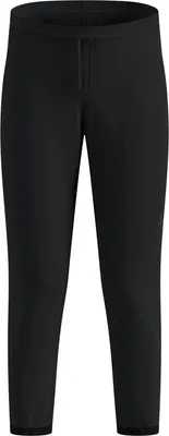 Schwarze Odlo Zeroweight Warm Laufhose 2.0 mit elastischem Bund und Kordelzug