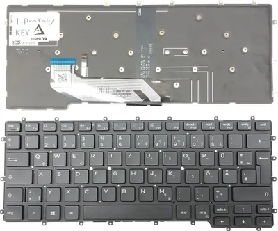 Obrázek produktu pro GERMAN - Černé podsvícení klávesnice kompatibilní pro Dell Inspiron 14 7400