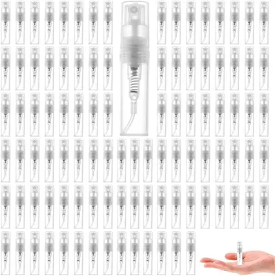 Imagen del producto de Conjunto de mini botellas pulverizadoras, de 3 ml, 100 unidades, recargables, ideales para viajes