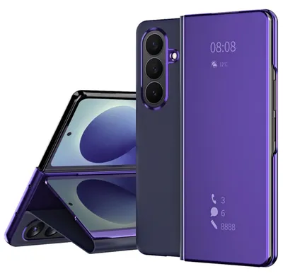 Produktbild von Handyhülle Flipcase für Samsung Galaxy Z Fold8 Ultra Spiegel Smart Wake UP Lila
