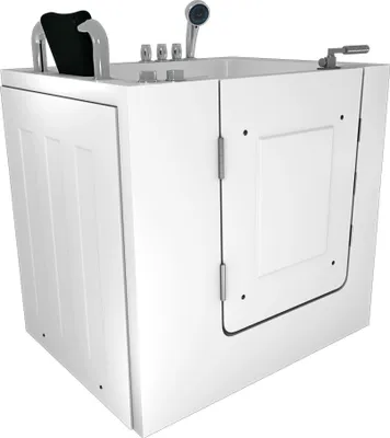 Produktbild von Sitzwanne Whirlpool Badewanne mit Tür S02WP-TH-B-L 100x78cm