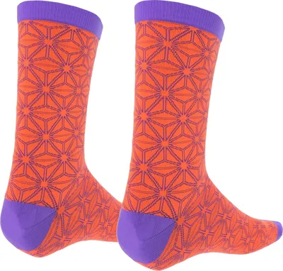 Produktbild von Supacaz Uni Socken Supasox Asanoha , Neon Orange Lila, 37-42