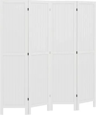 Productafbeelding van Opvouwbaar Houten Windscherm - 4 Panelen Scheidingswand voor Binnen - Ruimteverdeler 160 x 170 cm