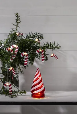 Produktbild von Weihnachtslichterkette Candycane 8 LED Zuckerstangen L 135cm