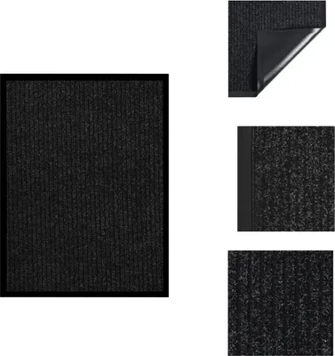 Produktbild von vidaXL Fußmatte Anthrazit Gestreift 60x80 cm -  Fußmatten