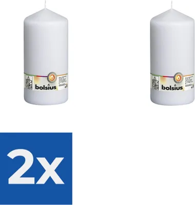 Image de Bougie pilier Bolsius Cello XXL Blanc - 20 cm / ø 10 cm - 2 couleurs