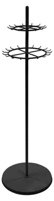 Immagine prodotto di Espositore - Espositore per gioielli e cinture - 31 ganci - Altezza 168 cm - Acciaio inossidabile - Per collane, cappelli e sciarpe - Nero