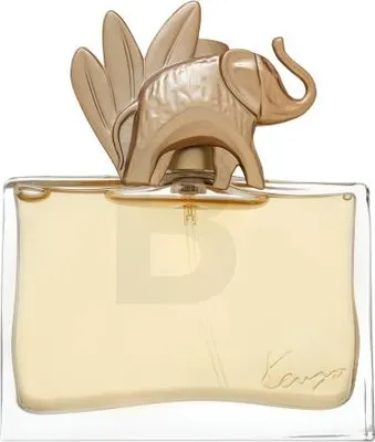 A perfume bottle with an elephant figurine on top.
