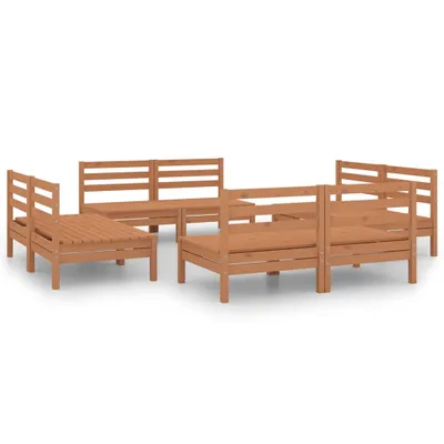 Produktbild von vidaXL 8-tlg. Garten-Lounge-Set Honigbraun Massivholz Kiefer