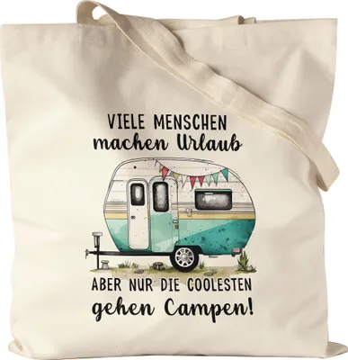 Produktbild von Nur die Coolesten gehen Campen Jutebeutel Camping Wohnwagen Rentner Campingplatz